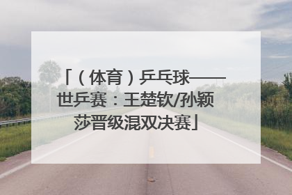 （体育）乒乓球——世乒赛：王楚钦/孙颖莎晋级混双决赛